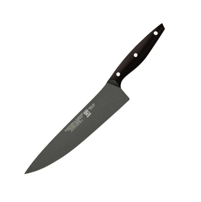 Kochmesser mit 25 cm langer teflonbeschichteter Klinge und Griff ...