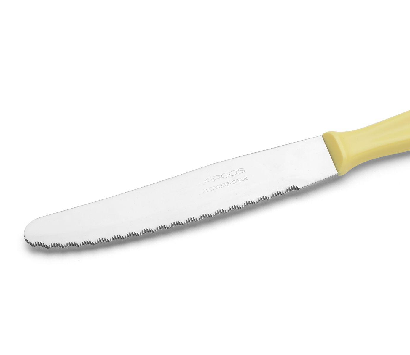 Cuchillos de mesa Arcos Set de 12 unidades mango de polipropileno beige