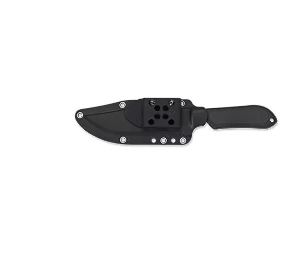 Spyderco Street Bowie hunting knife with black FRN handle and black VG10 blade