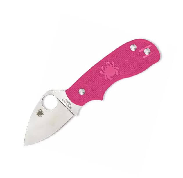 Spyderco Squeak Slipit Taschenmesser mit rosafarbenem FRN-Griff u...