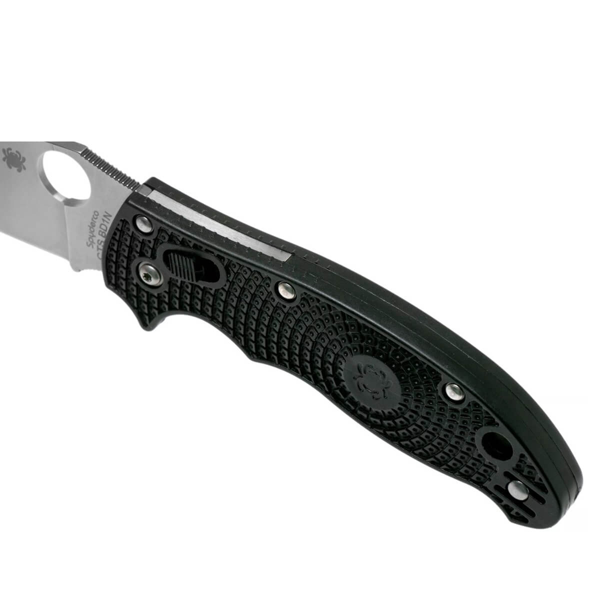 Couteau de poche MANIX 2 avec manche en fibre de verre noir et lame CTS-BD1N à tranchant lisse