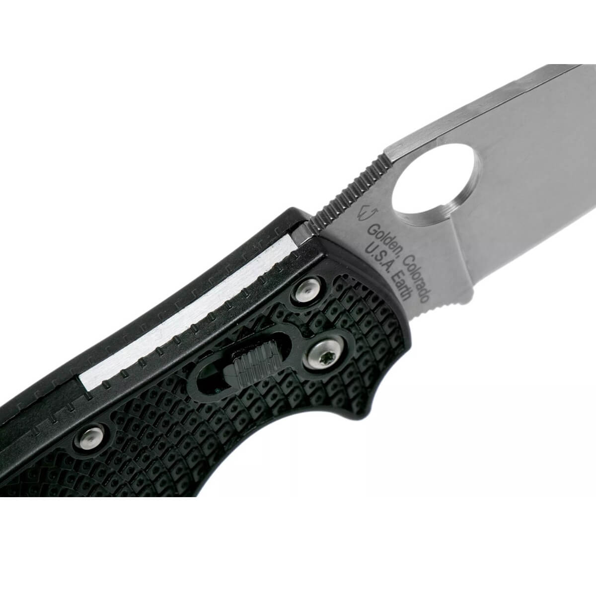 Couteau de poche MANIX 2 avec manche en fibre de verre noir et lame CTS-BD1N à tranchant lisse