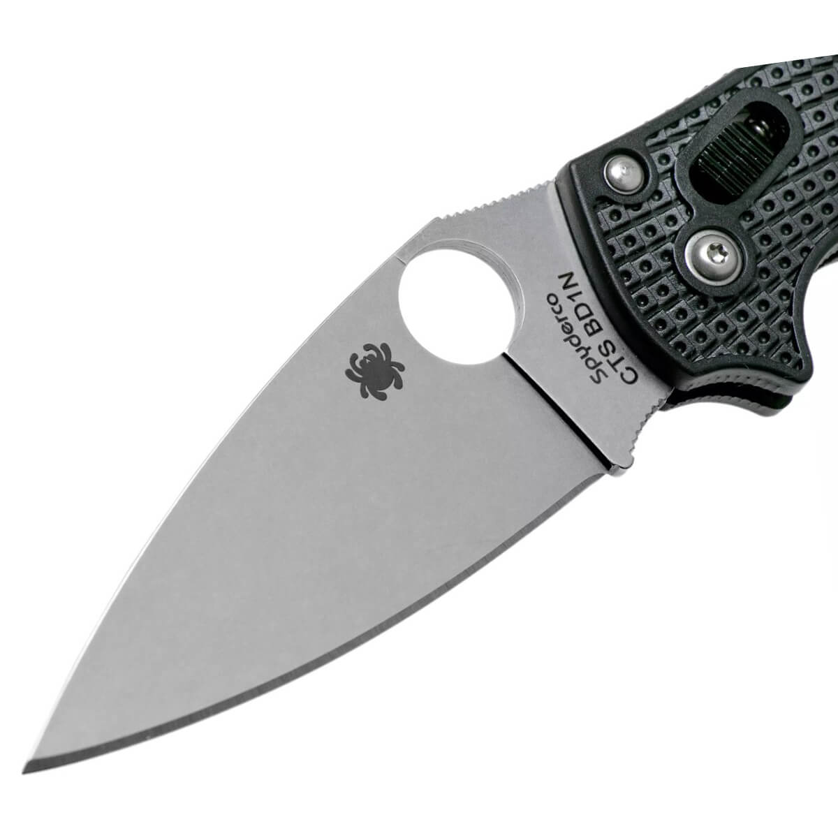 Couteau de poche MANIX 2 avec manche en fibre de verre noir et lame CTS-BD1N à tranchant lisse