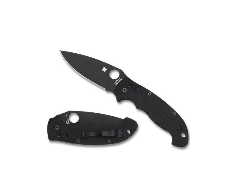 Spyderco Manix 2 XL EDC Taschenmesser mit schwarzem G10-Griff und Klinge aus CPM S30V-Stahl