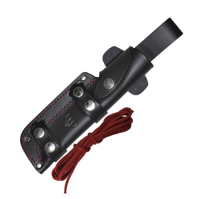 JJSK2 knife with Böhler N695 steel. Black micarta handle