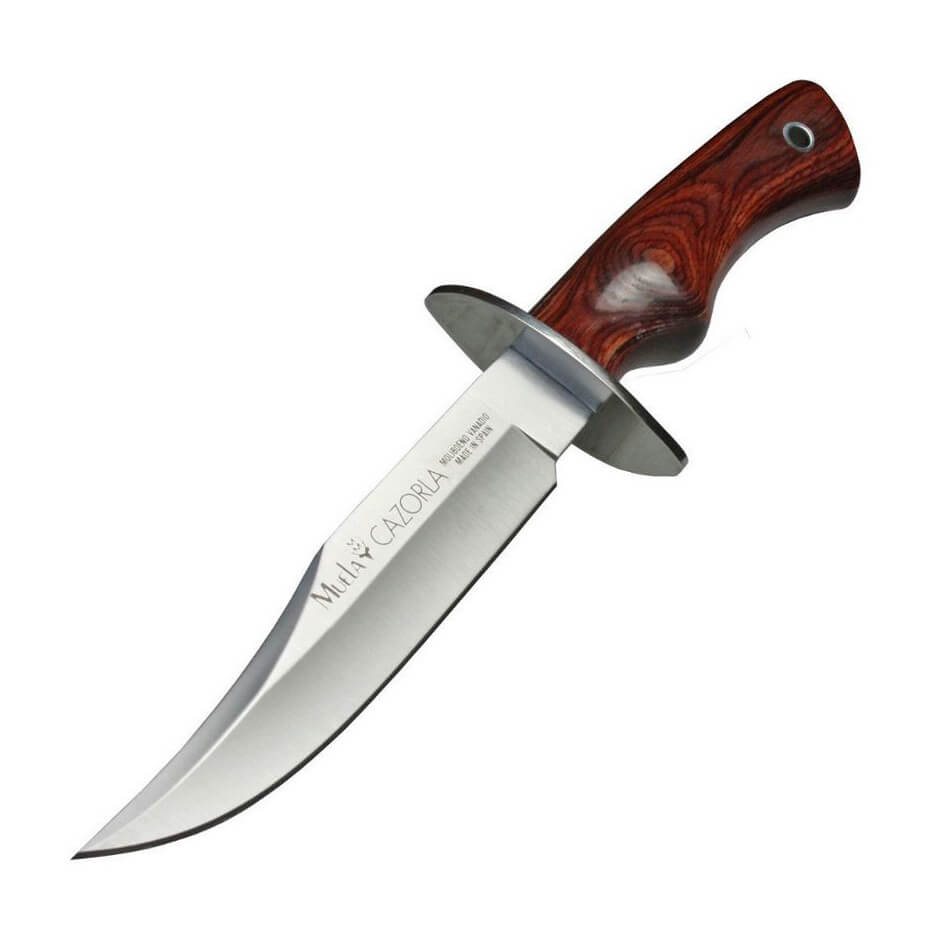 Coltello Muela Cazorla con scaglie in legno rosso