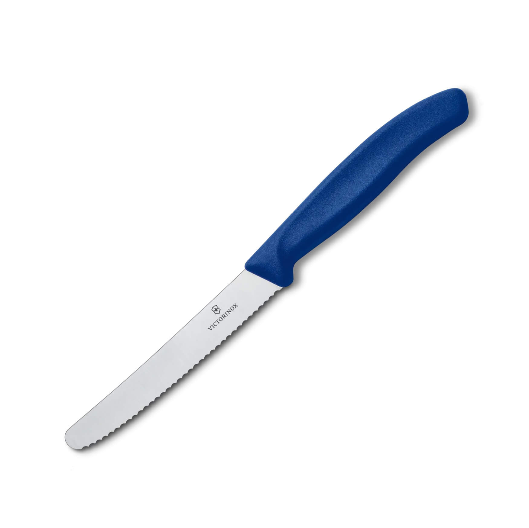 Victorinox Swiss Classic Tomatenmesser mit Wellenschliff und blau...