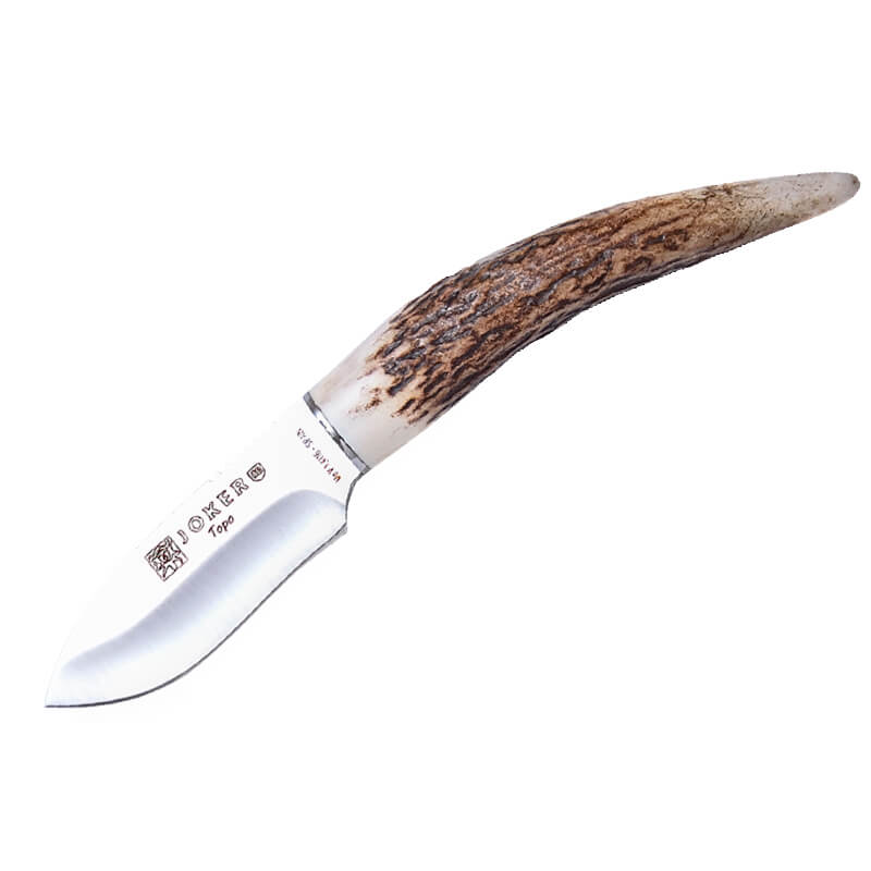 Joker Topo Neck Knife mit Hirschgeweihgriff und 7,5 cm Klinge
