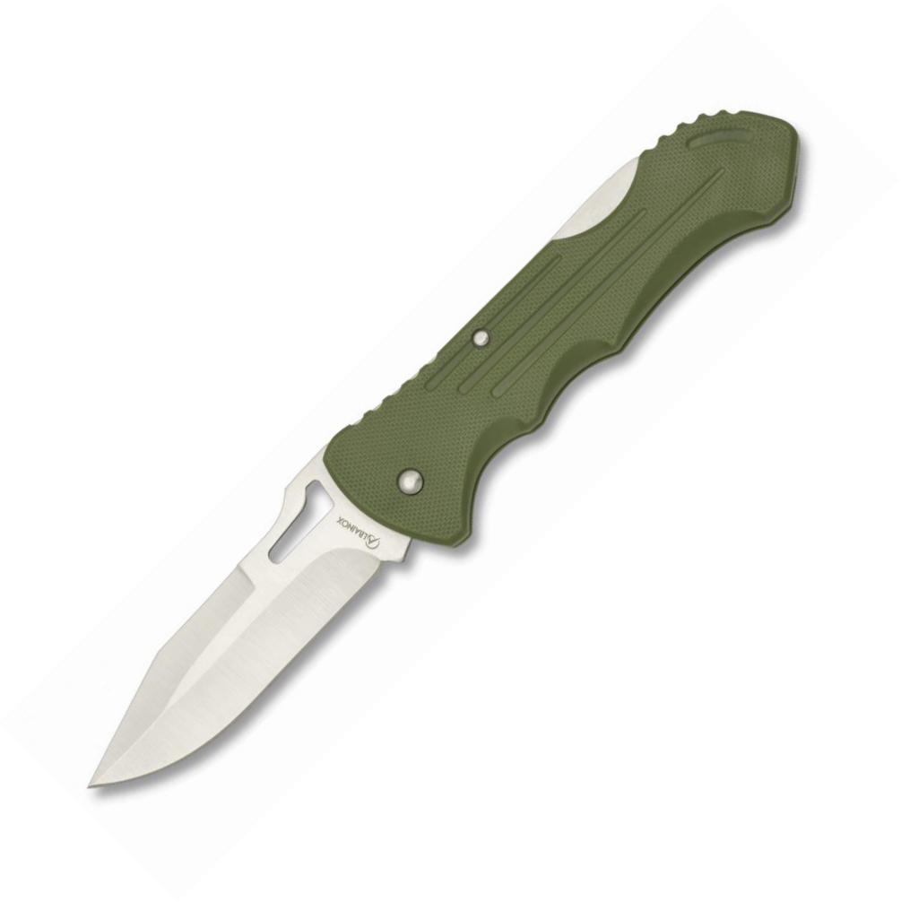 Canivete Albainox com escala em ABS verde, clipe e lâmina de 7,8 ...