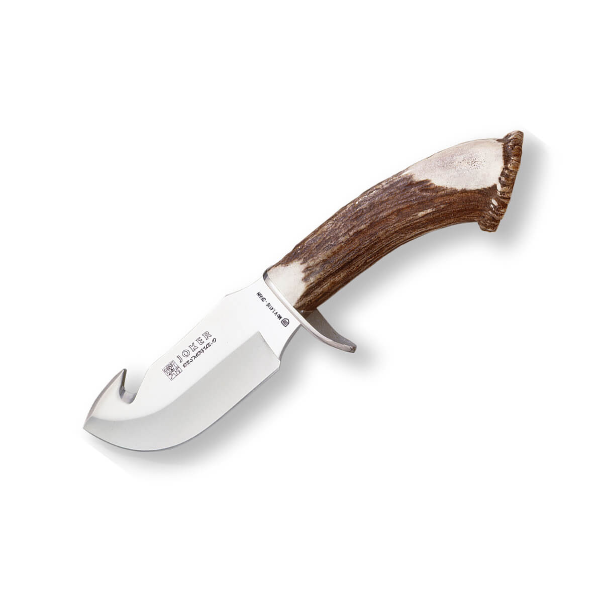 Faca de esfolar Joker Desmogue D com cabo de chifre de veado com ...