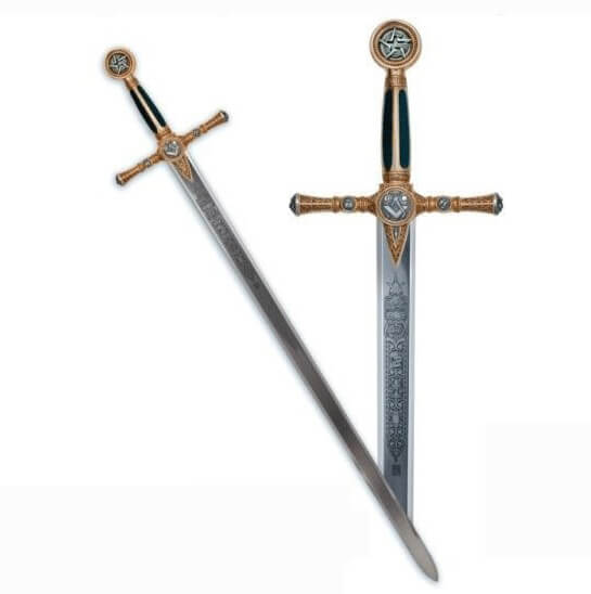 Épée maçonnique en or avec gravure profonde Marto MA775