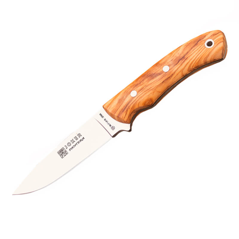 Faca de caça Joker Pantera com cabo em madeira de oliveira e lâmi...