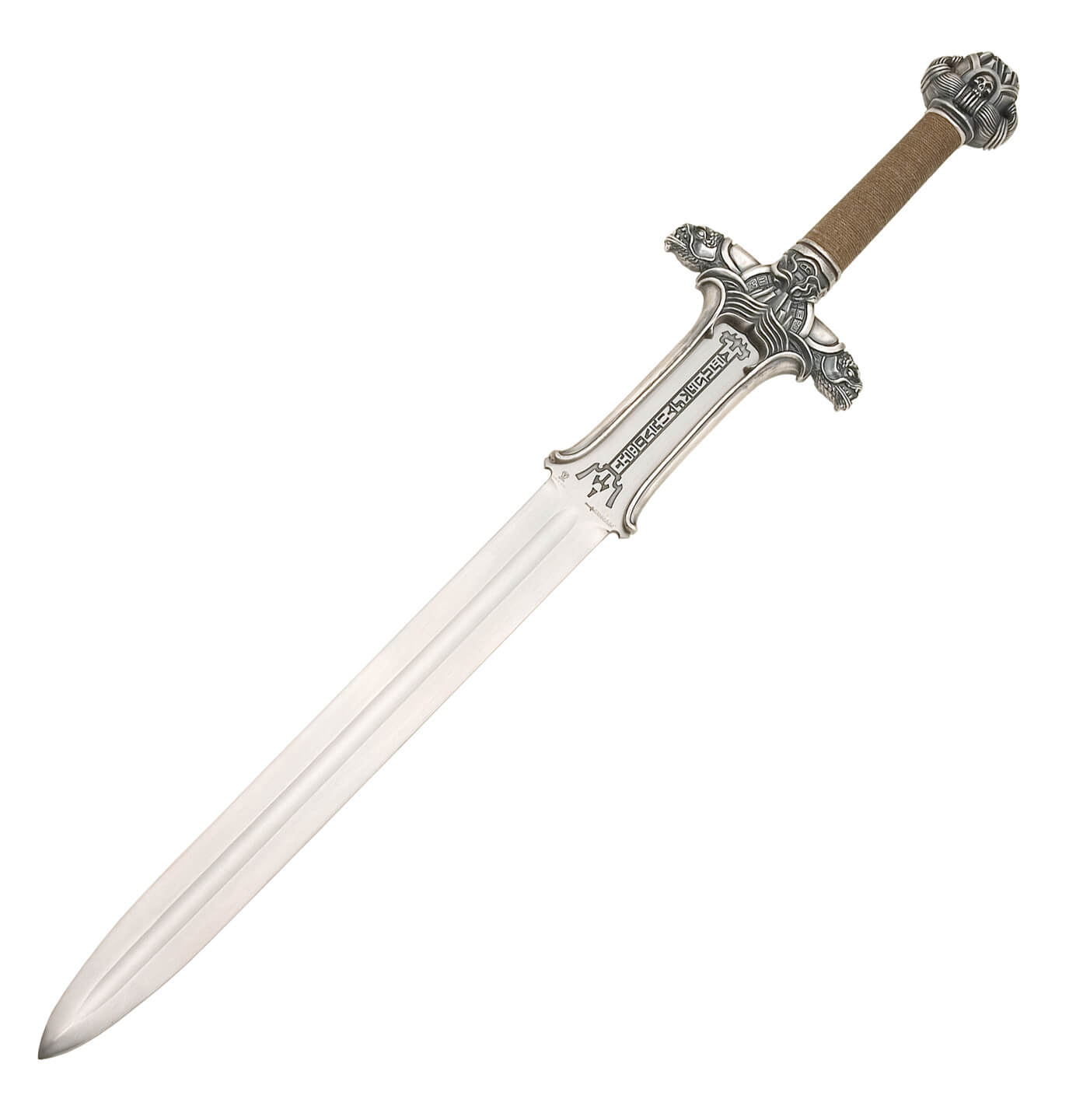 Espada Conan Atlantean com acabamento prateado fabricada por Mart...