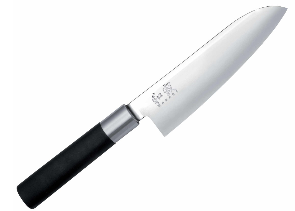 Santoku Kai Wasabi Black 6716S Messer mit 16,5 cm Klinge