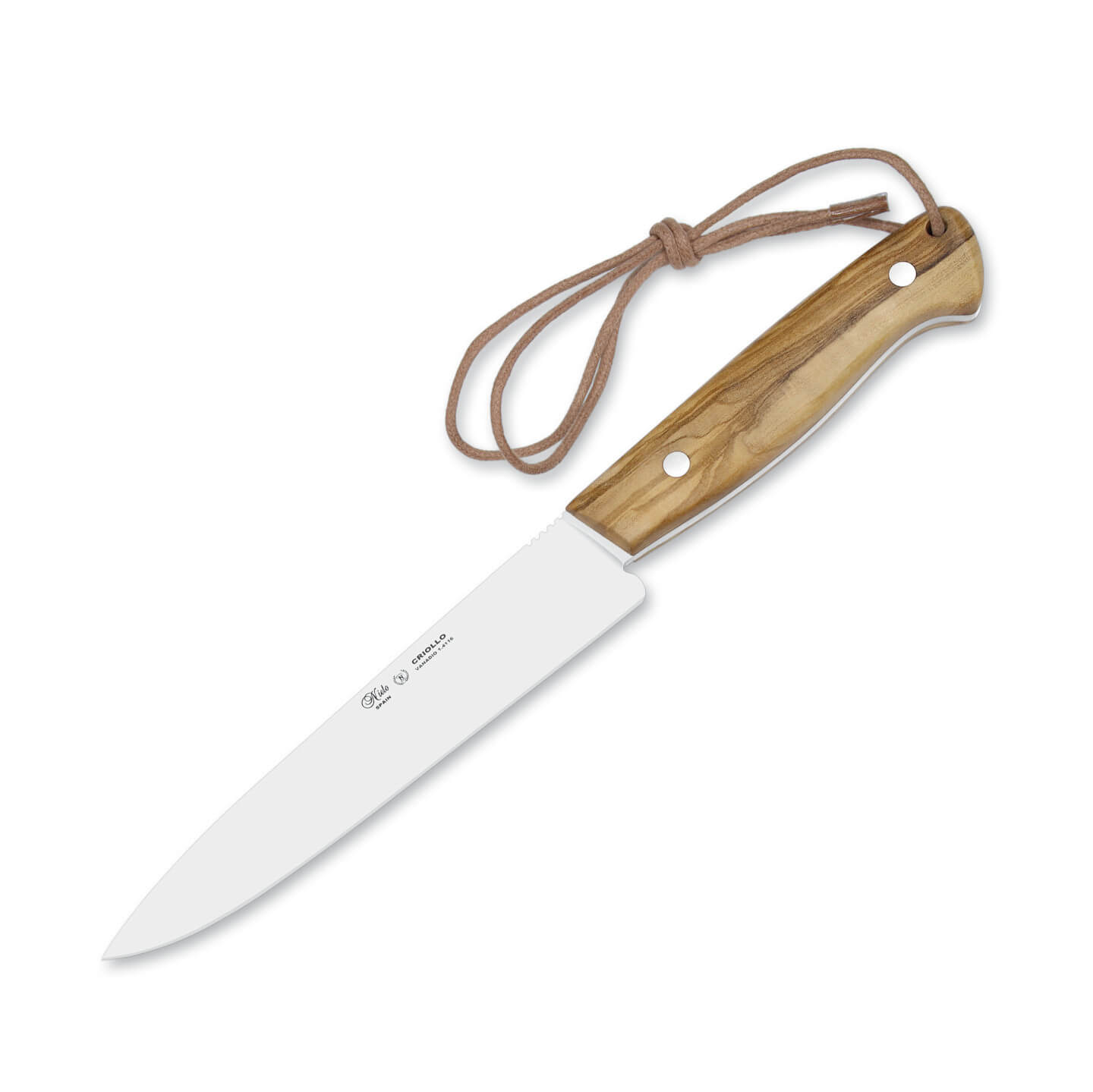 Faca de churrasco Nieto Criollo com cabo em madeira de oliveira e...