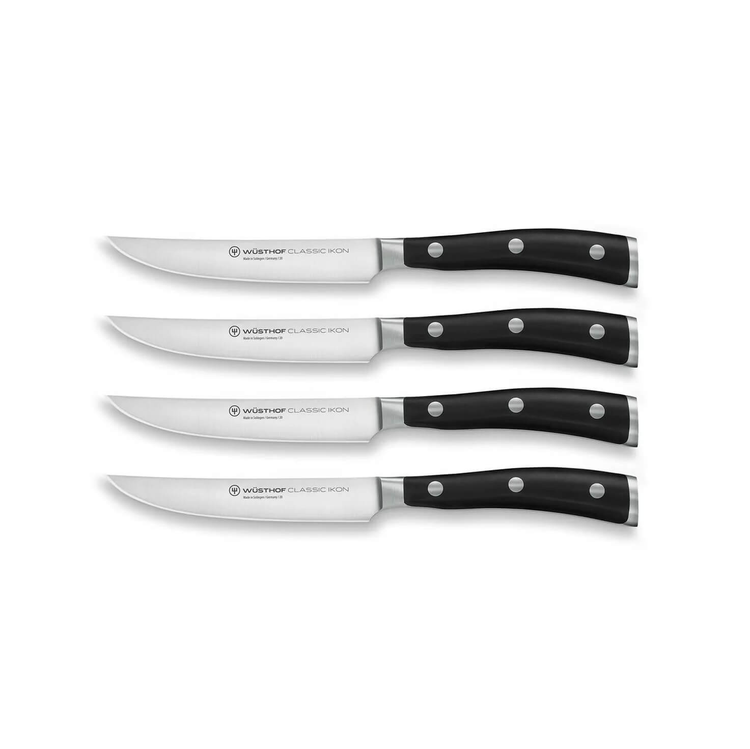 Koffer mit 4 Wüsthof Classic Ikon Steakmessern