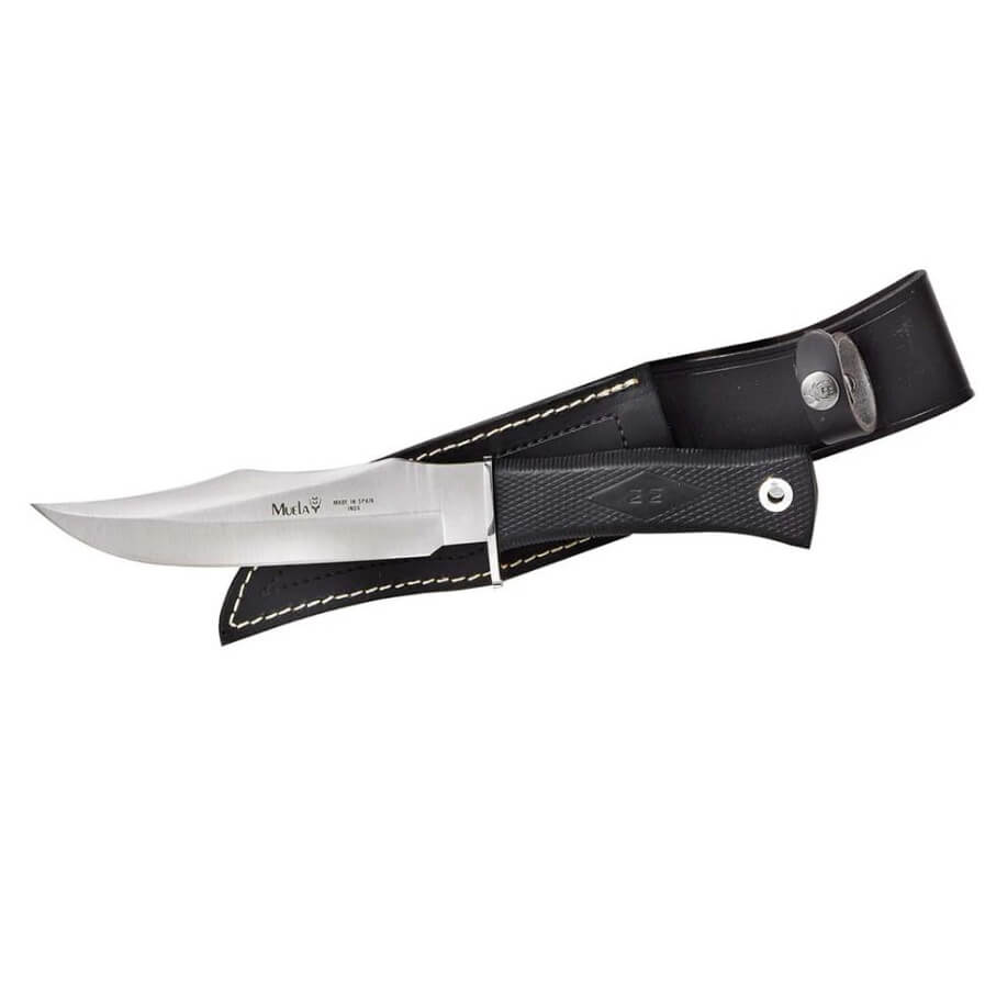 Cuchillo táctico Muela 21733 con mango de goma negra y hoja de 17 cm