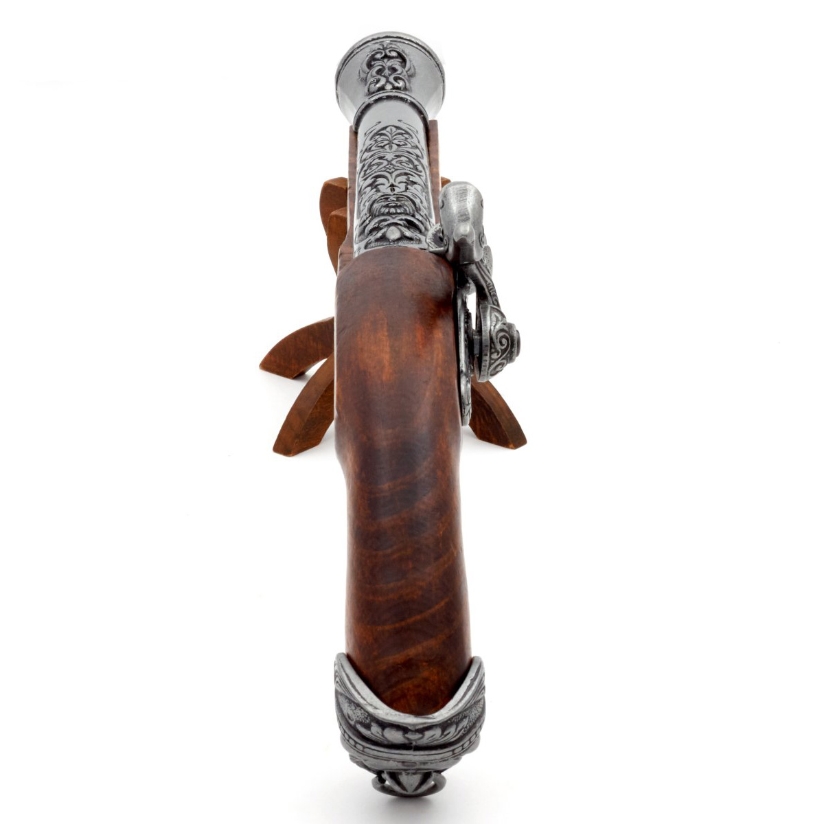 Piraten-Perkussionspistole aus Holz und Metall, Italien, 18. Jahrhundert