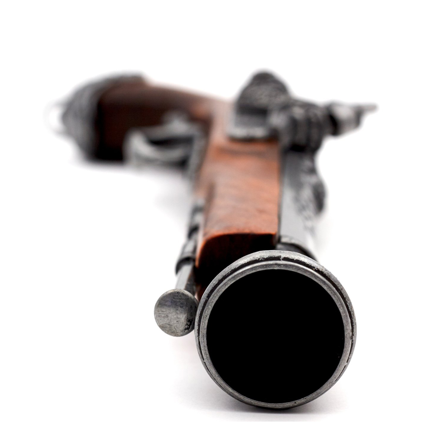 Piraten-Perkussionspistole aus Holz und Metall, Italien, 18. Jahrhundert