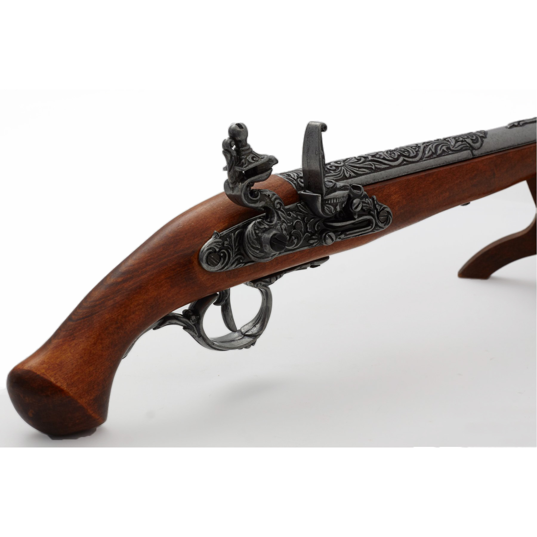 Steinschlosspistole aus Holz und Metall, Deutschland, 18. Jahrhundert