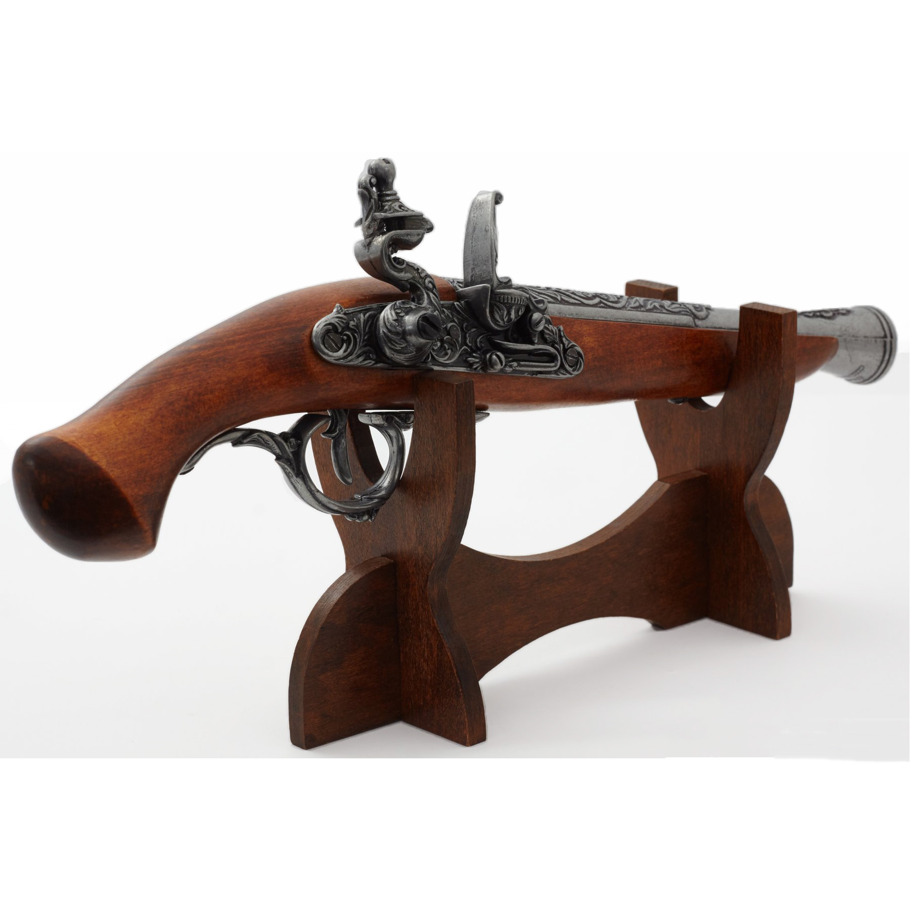 Steinschlosspistole aus Holz und Metall, Deutschland, 18. Jahrhundert