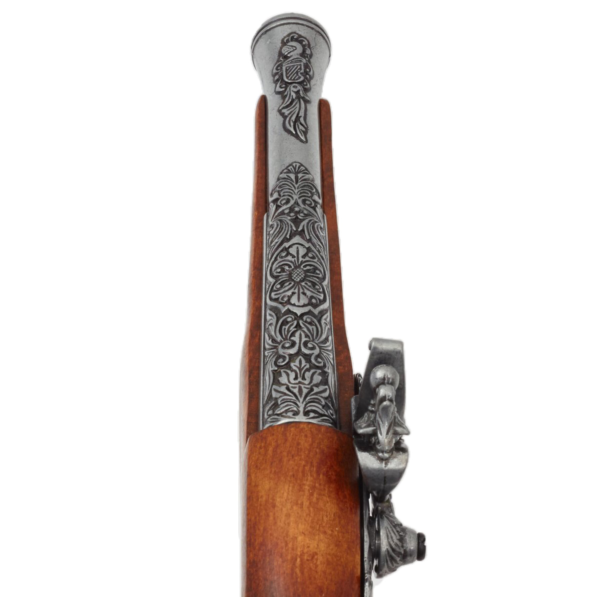 Steinschlosspistole aus Holz und Metall, Deutschland, 18. Jahrhundert