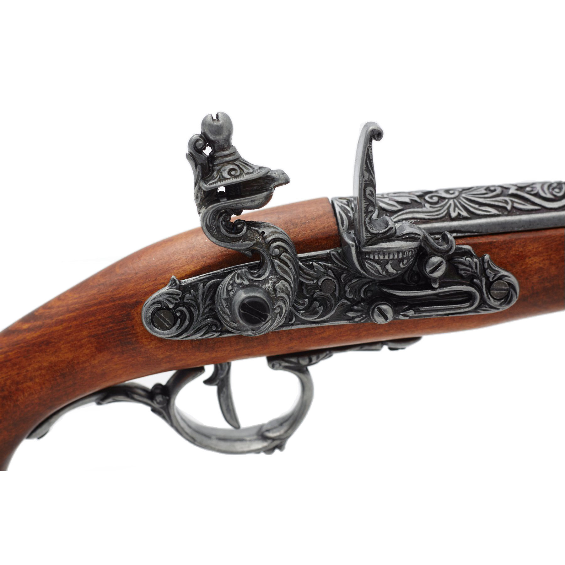 Steinschlosspistole aus Holz und Metall, Deutschland, 18. Jahrhundert