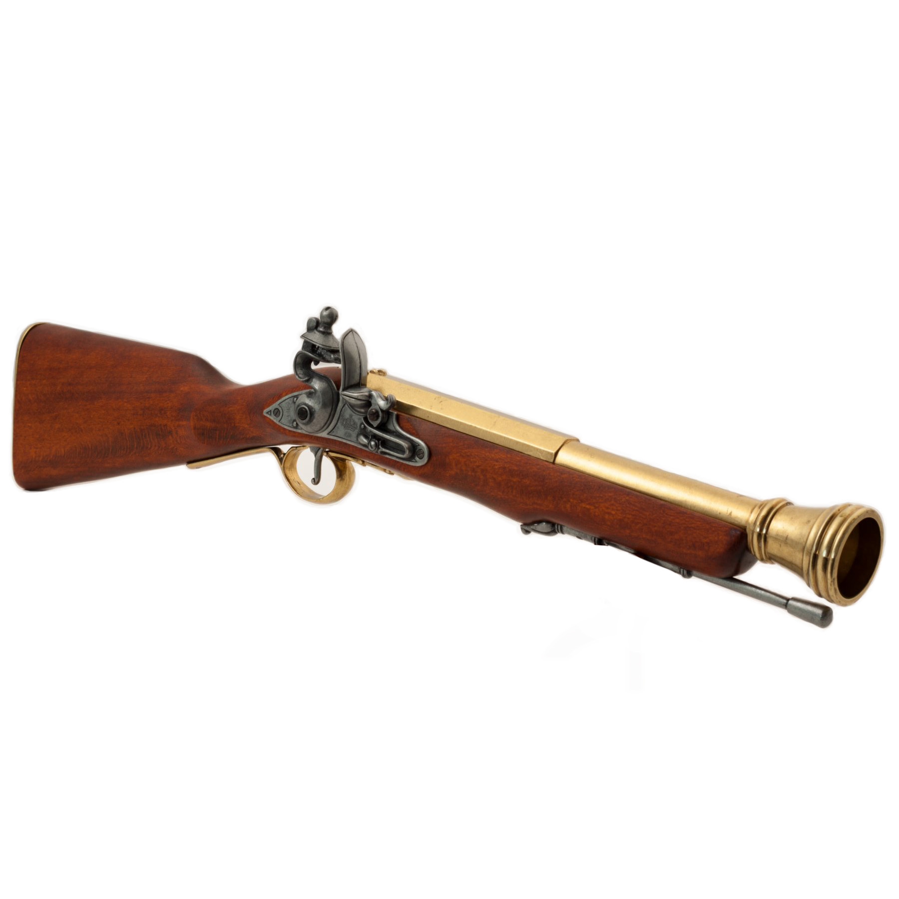 Archibugio pirata, Inghilterra s. XVIII, in legno e metallo con particolari in ottone
