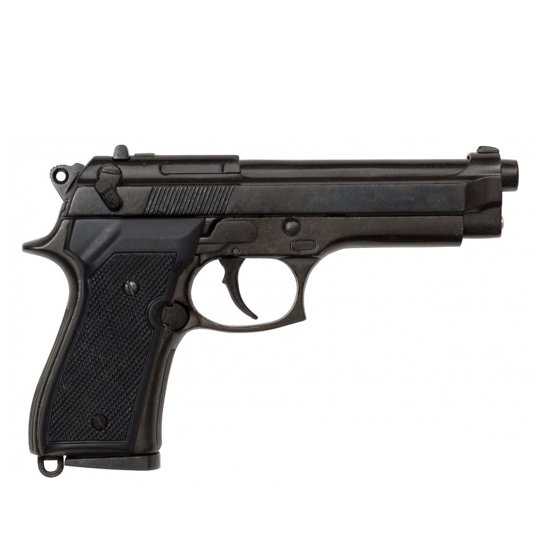 Réplica pistola Beretta 92 F 9 mm Parabellum, Italia 1975 de metal y plástico negros