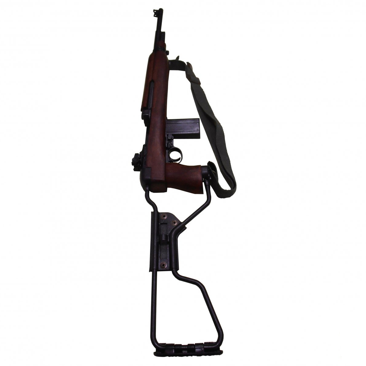 Réplica do mod de carabina M1A1. Paraquedista, EUA 1942 com coronha rebatível e pega em tecido