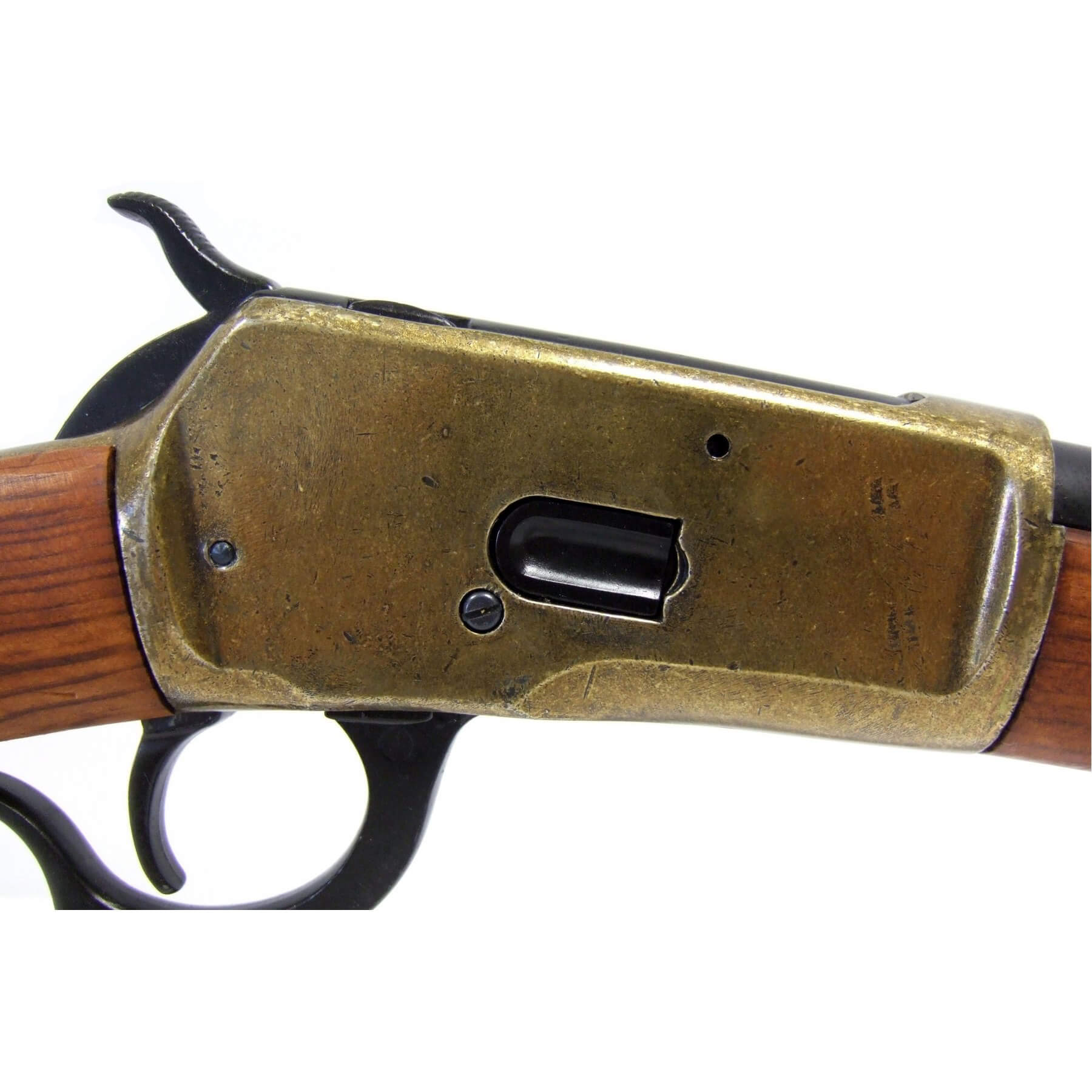 Carabina modelo 92, USA 1892, fabricado en metal acabado latón y madera