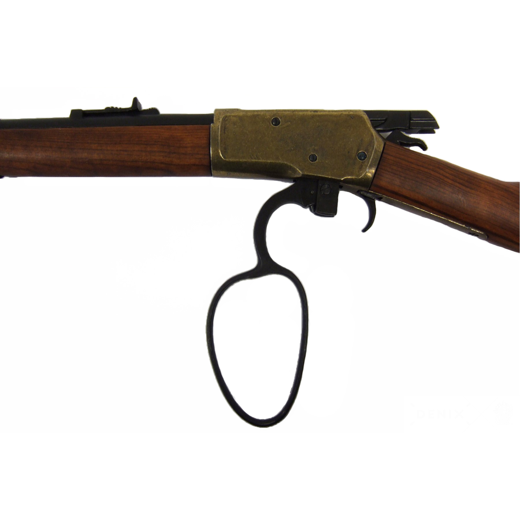 Carabina modelo 92, USA 1892, fabricado en metal acabado latón y madera