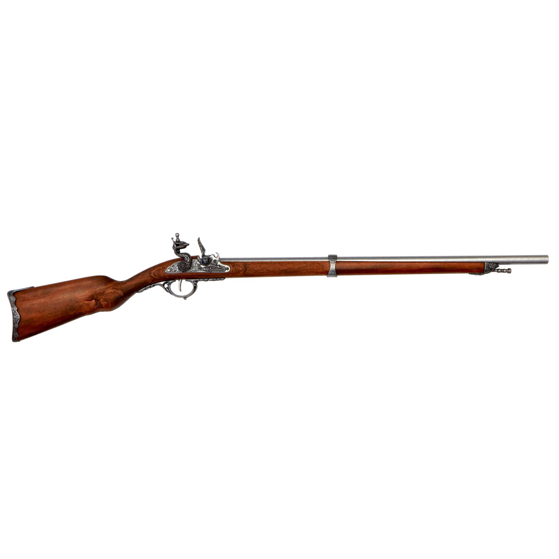 Rifle de chispa, Francia 1807, fabricado en madera y metal