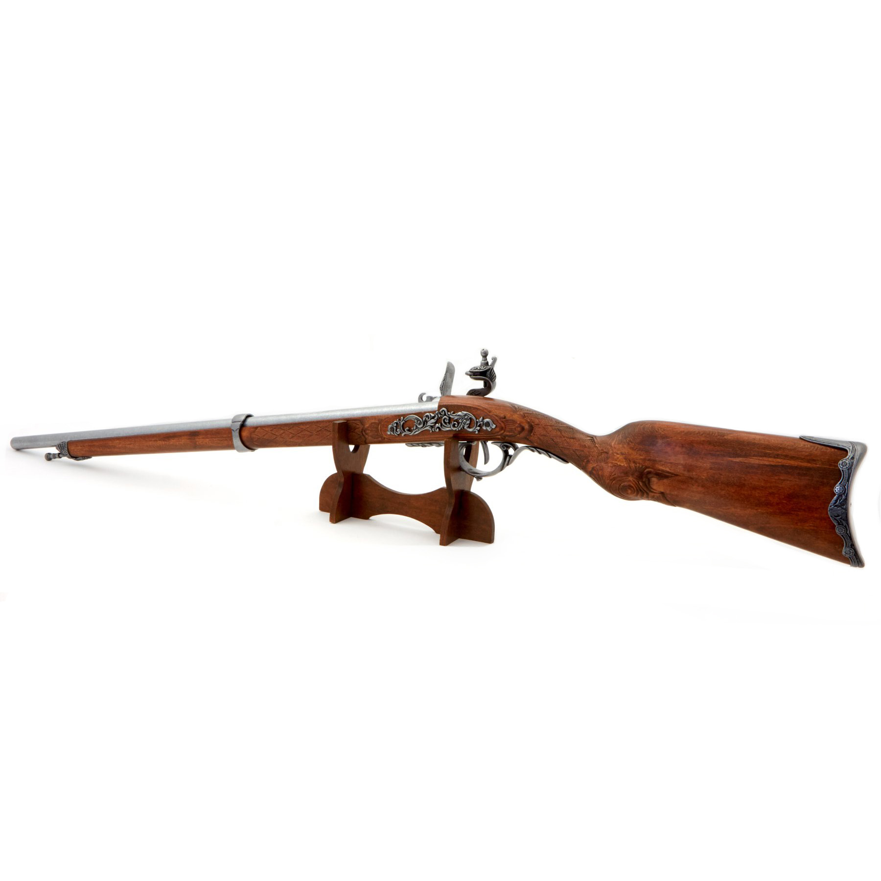 Rifle de chispa, Francia 1807, fabricado en madera y metal