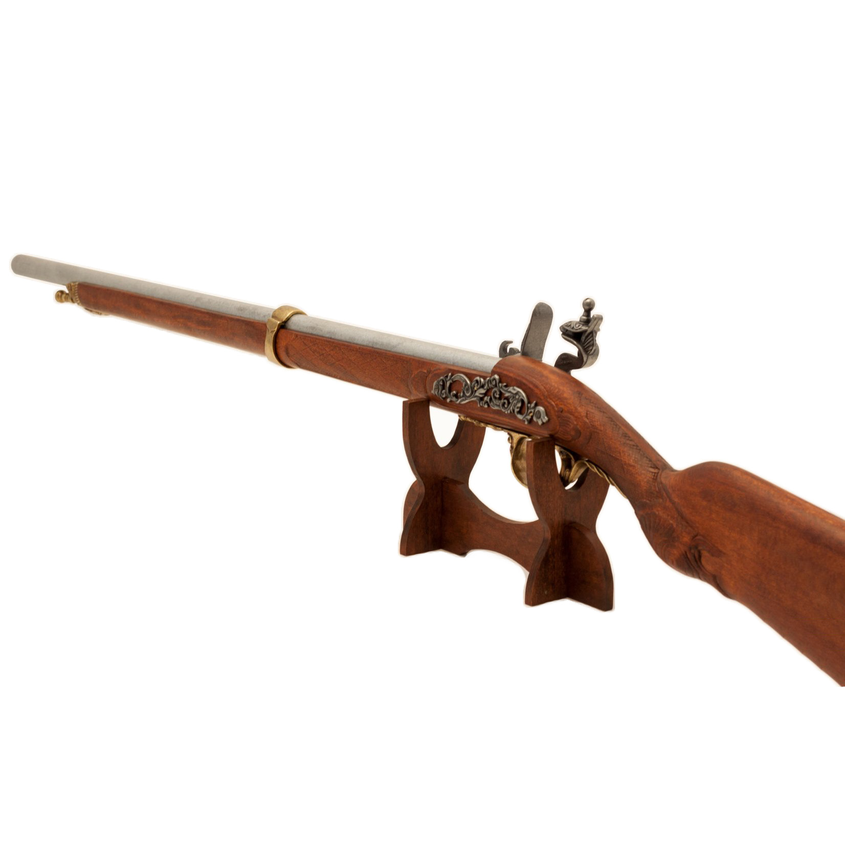 Fucile di Napoleone, Francia 1807, in legno e metallo rifinito in ottone