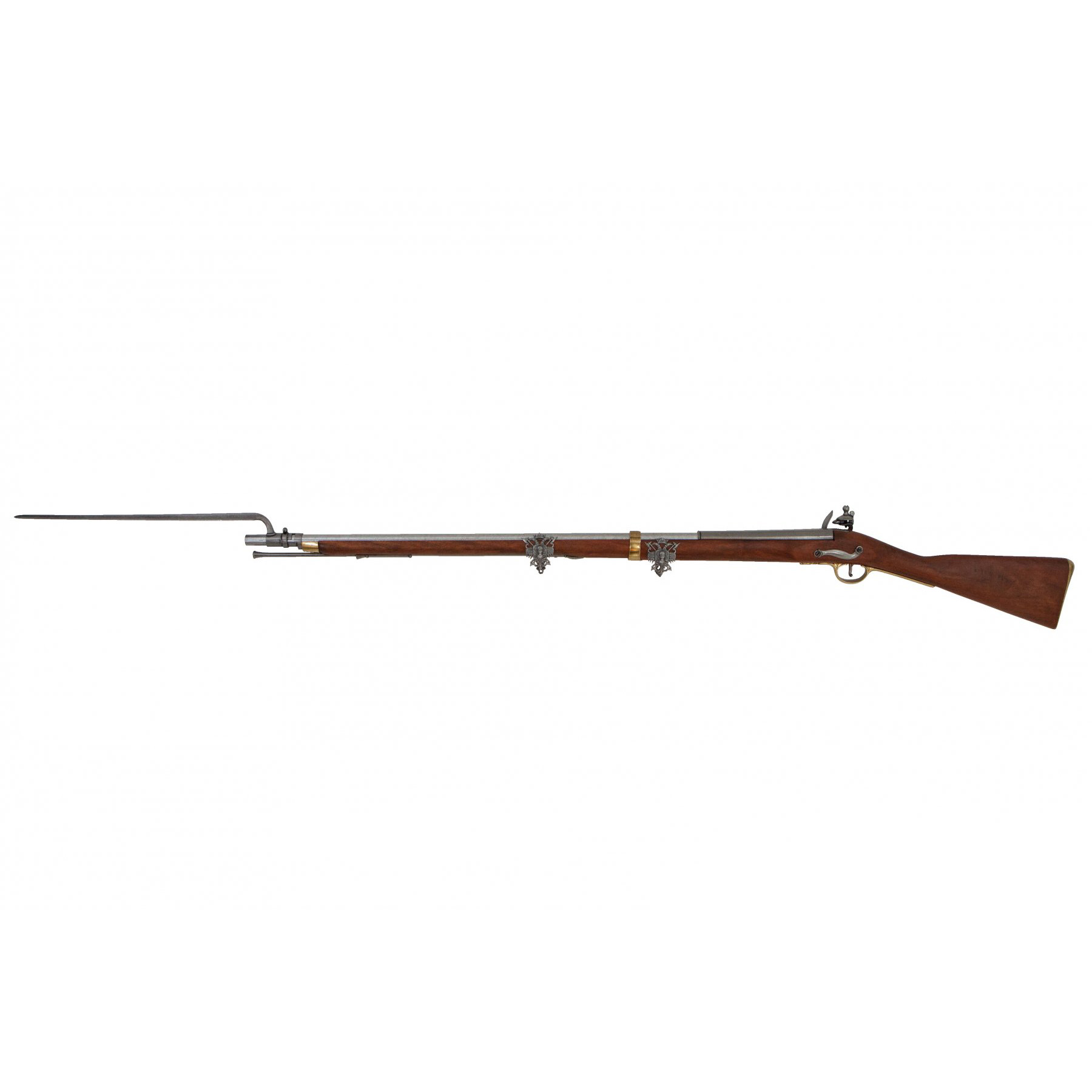 Moschettone Land Pattern Brown Bess, Inghilterra 1722, in legno e metallo con dettagli in ottone