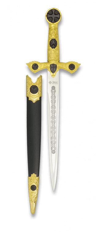 Adaga Templária Alba Tole10 dourada com bainha