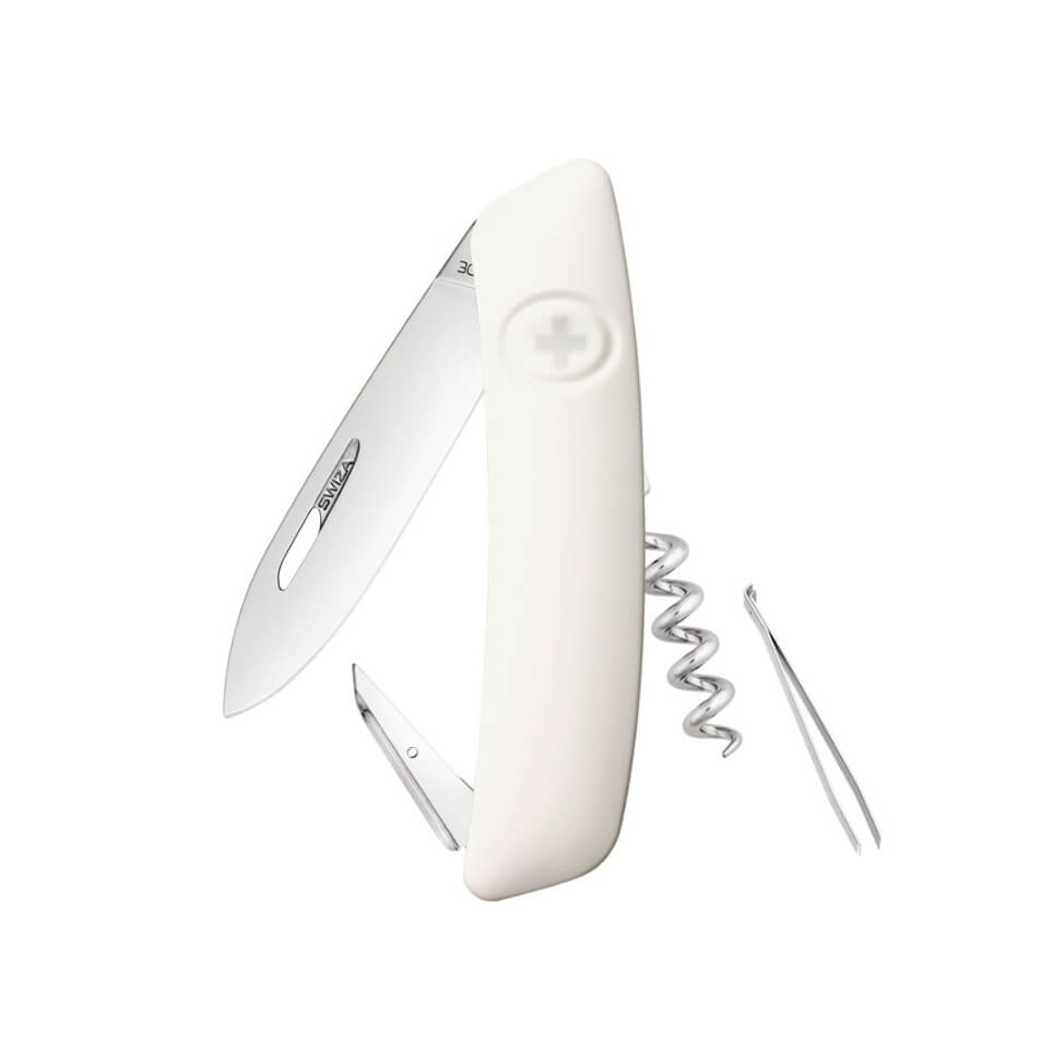 Swiza D01 weißes Mehrzweckmesser mit 6 Funktionen KNI.0010.1020