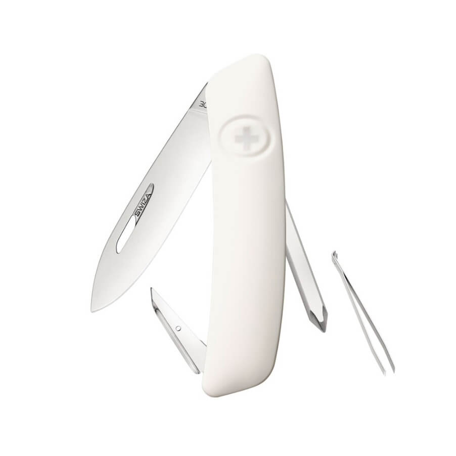 Swiza D02 weißes Mehrzweckmesser mit 6 Funktionen KNI.0020.1020