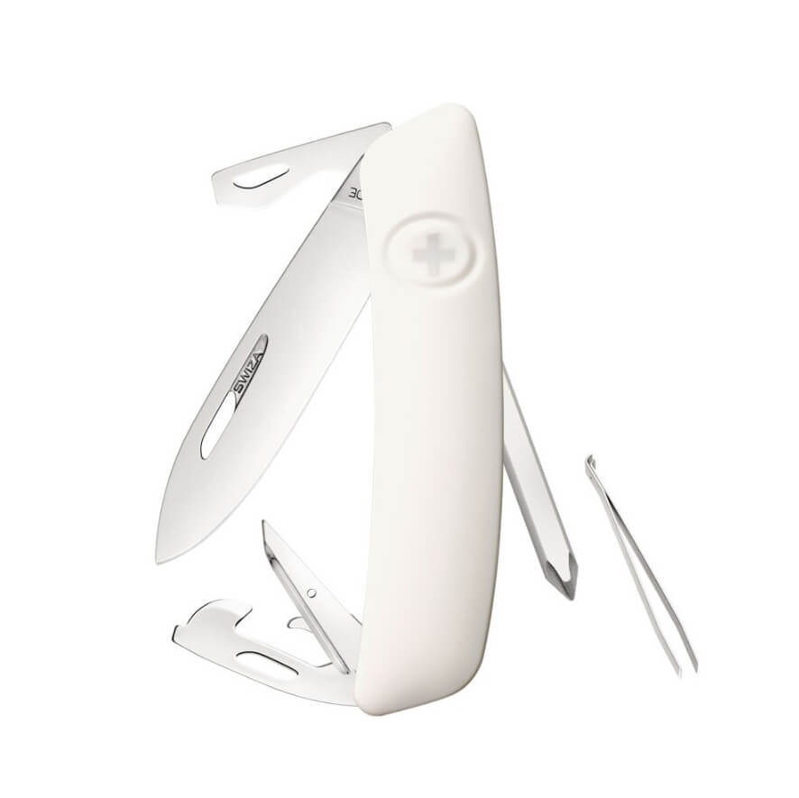 Swiza D04 weißes Mehrzweckmesser mit 11 Funktionen KNI.0040.1020