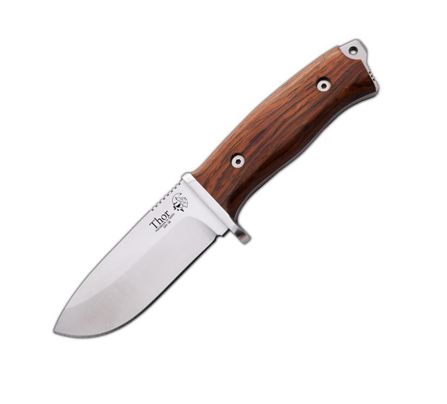 JV Thor Heavy duty faca bushcraft com cabo de madeira cocobolo