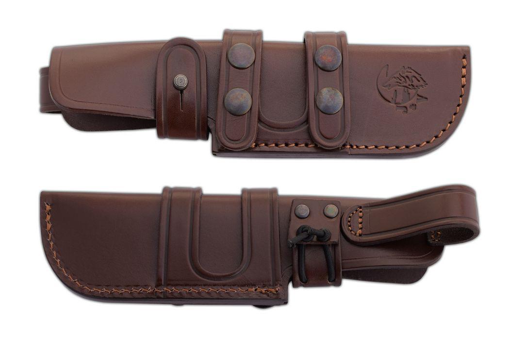 JV Thor Couteau de bushcraft robuste avec manche en bois de cocobolo