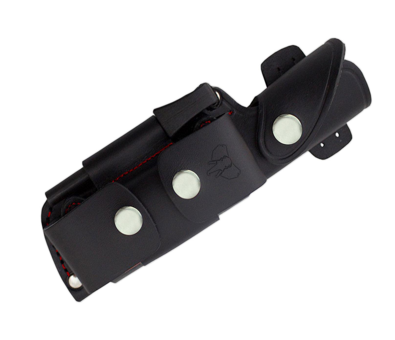 Faca de sobrevivência modelo Fab I. Punho em micarta preta. Aço Boehler N695. Kit completo