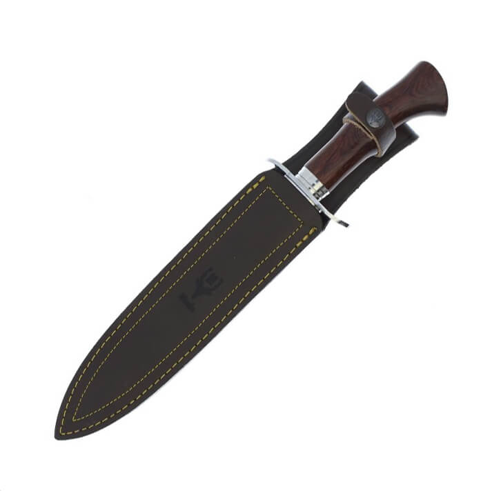 Faca de caça Muela Agarre com cabo de madeira de coral prensado e lâmina de 24,5 cm