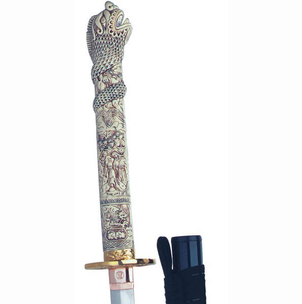 Connor Macleod Katana com cabo de resina Marto Dragon Head HI8185