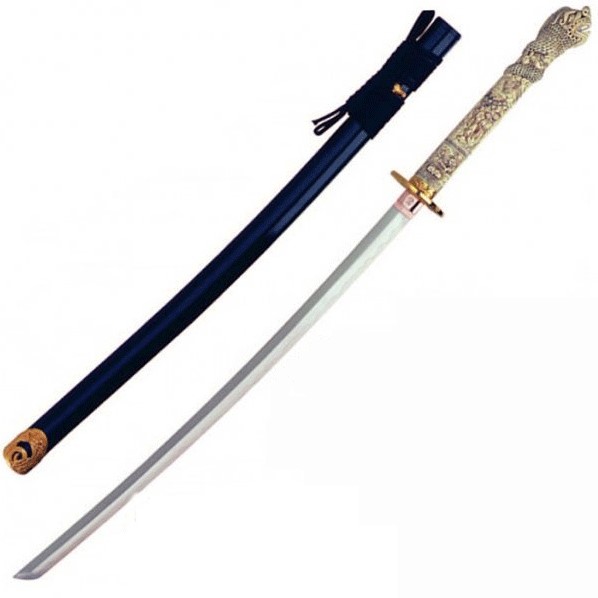 Connor Macleod Katana com cabo de resina Marto Dragon Head HI8185