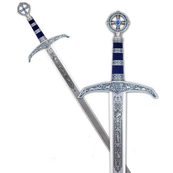 Espada Robin Hood em prata com gravação profunda Marto MA754.1