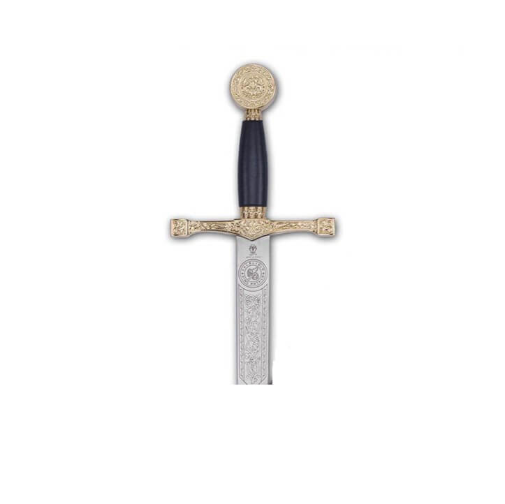 Espada de cadete Excalibur com punho dourado com gravuras Marto 8640