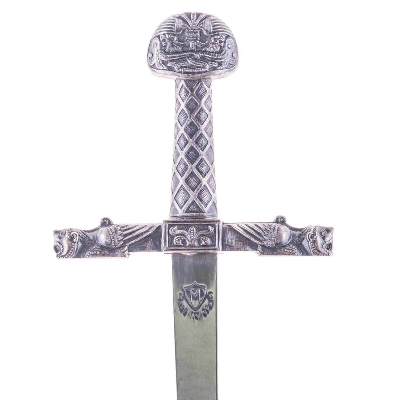 Karl-der-Große-Schwert-Brieföffner mit Silberfinish Marto 8219