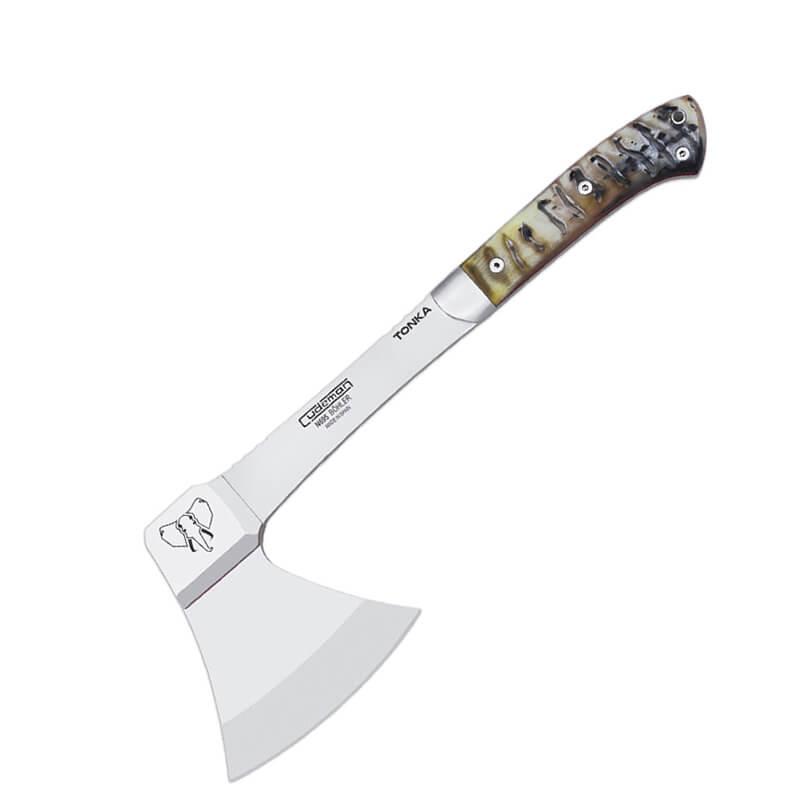 Jagdaxt TONKA Cudeman. Mufflon polierter Griff